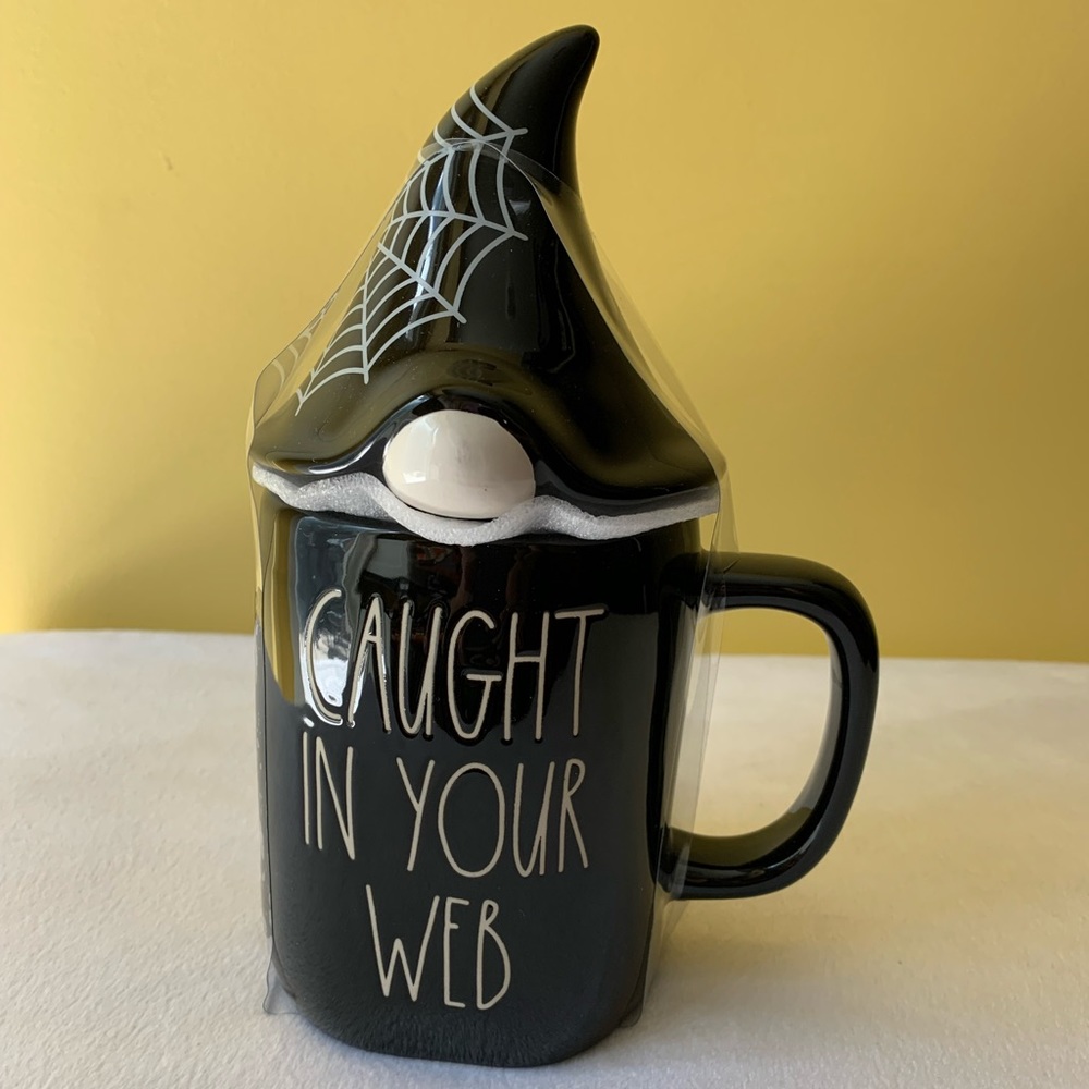 Rae Dunn Caught In Your Web Gnome Topper Mug